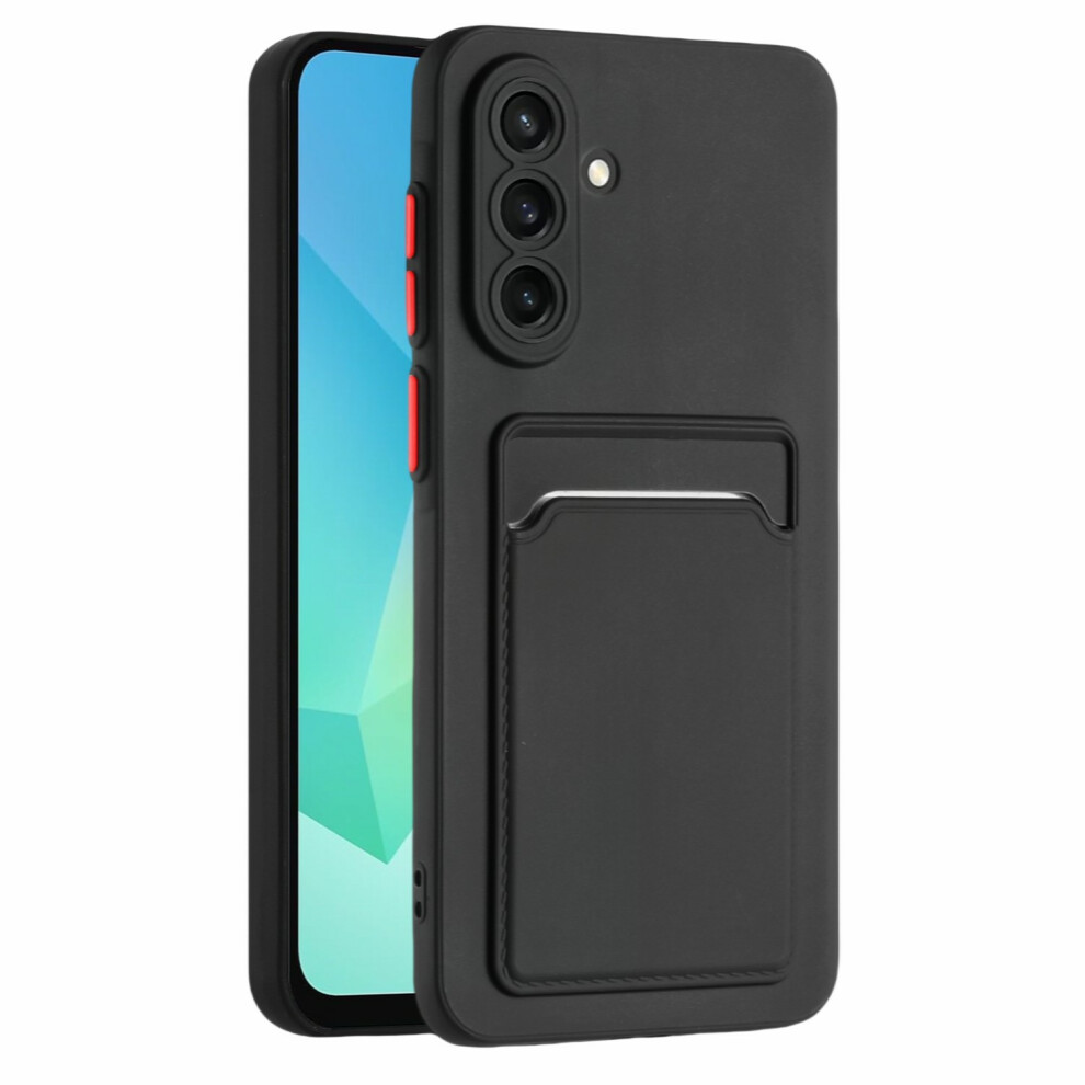 (Black) For Samsung Galaxy A17 4G / A17 5G Case Flexible Tpu Phone Cover With Back Card Slot Black 6914290801879