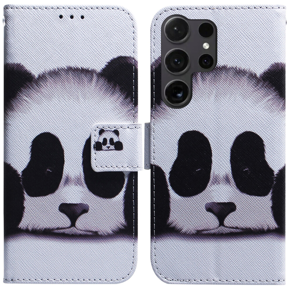 (Panda) For Samsung Galaxy S26 Ultra Wallet Case Pattern Print Leather Phone Cover 6914292311277
