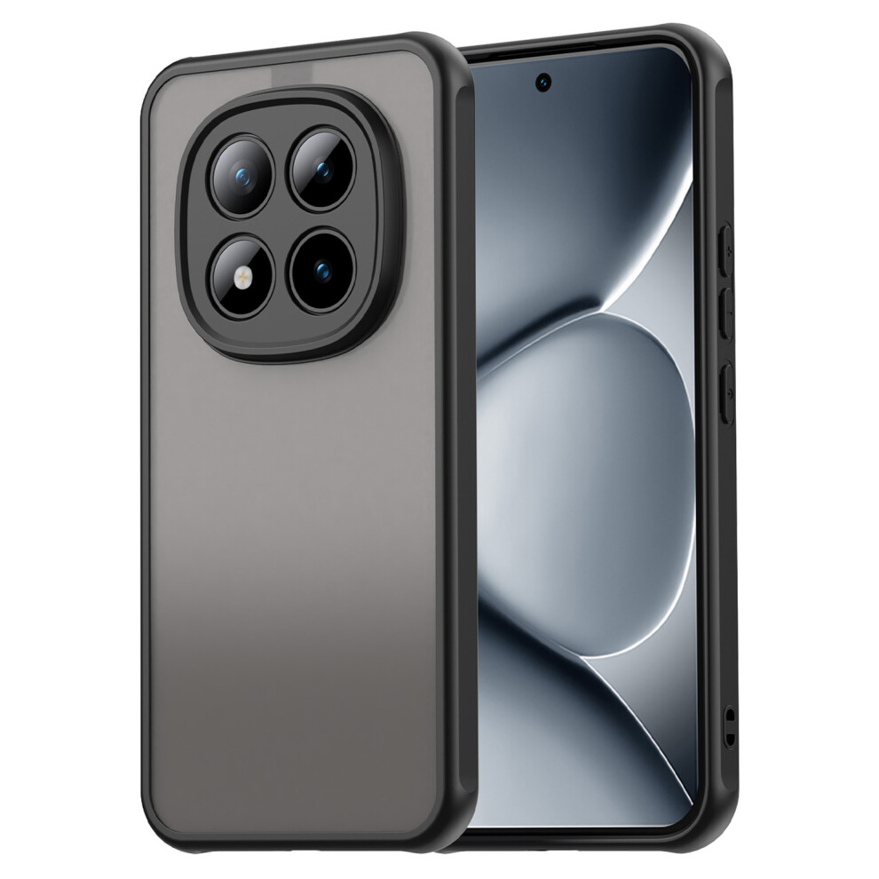 (Black) Phone Case For Xiaomi Poco M8 Pro 5G / Redmi Note 15 Pro+ 5G (Global) Drop Proof Airbags Frosted Translucent Pc + Tpu Black 6914299759836