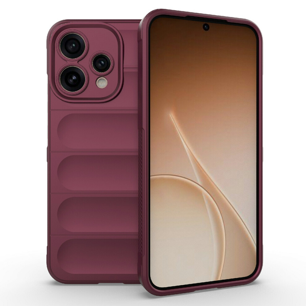(Wine ) For Oppo Reno15 5G (Global) / Reno15c 5G (China) Case Anti-Drop Soft Tpu Rugged Phone Back Cover Red 6914294913868