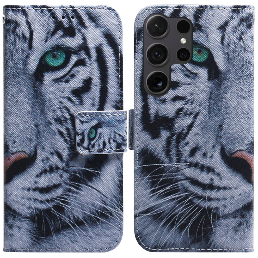 (Tiger) For Samsung Galaxy S26 Ultra Wallet Case Pattern Print Leather Phone Cover 6914290048045