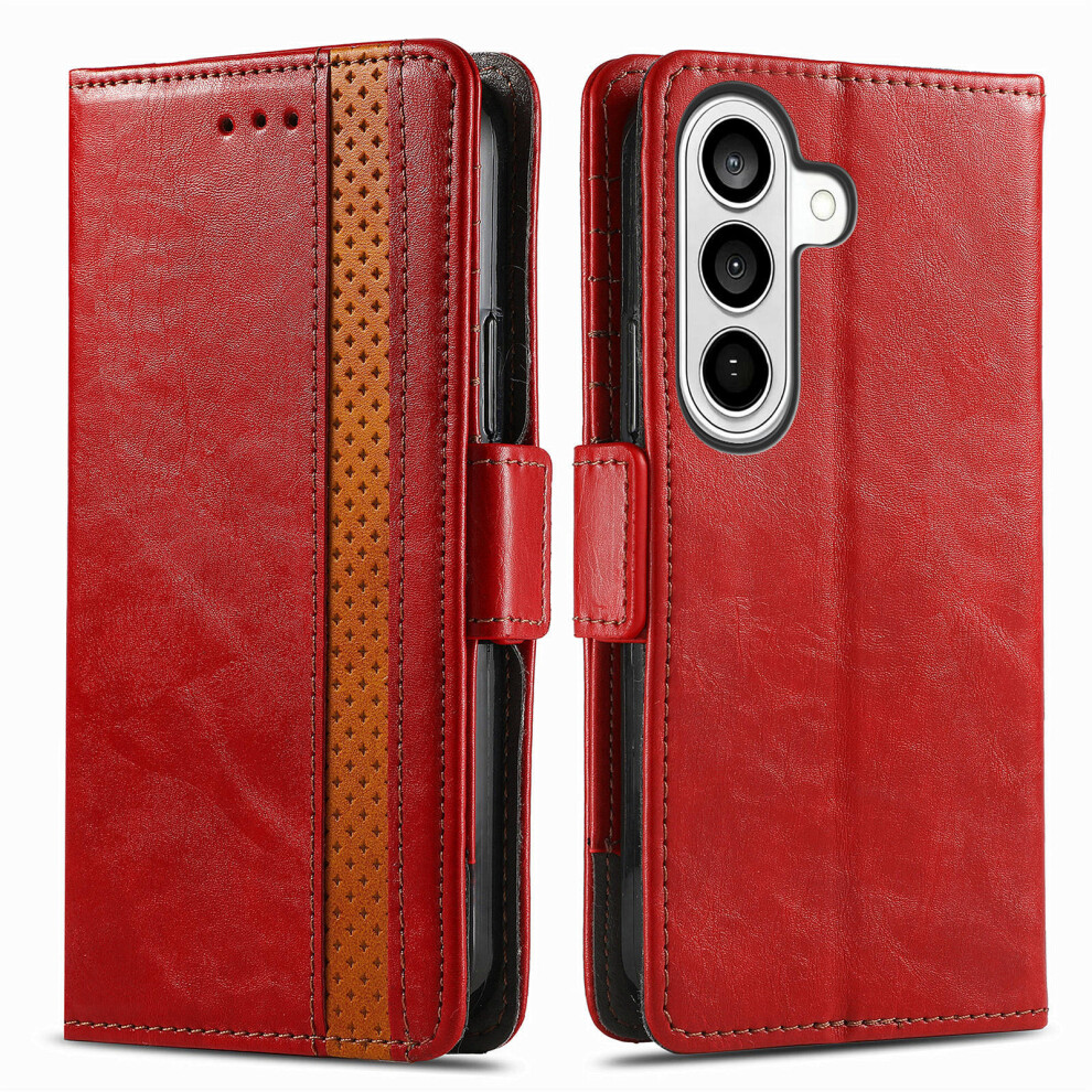 (Red) For Samsung Galaxy A37 5G Phone Cases Pu Leather Cover Stand With Rfid Blocking Wallet Red 6914295894944