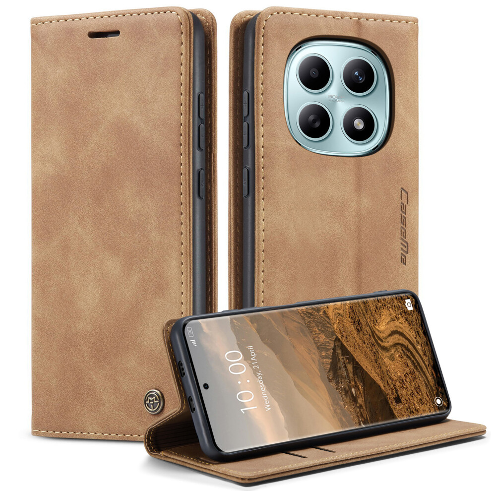 (Brown) For Xiaomi Redmi Note 15 5G (Global) / Xiaomi Poco M8 5G / Xiaomi Redmi Note 15 4G (Global) Wallet Case 013 Series Pu L Brown 6914291468392