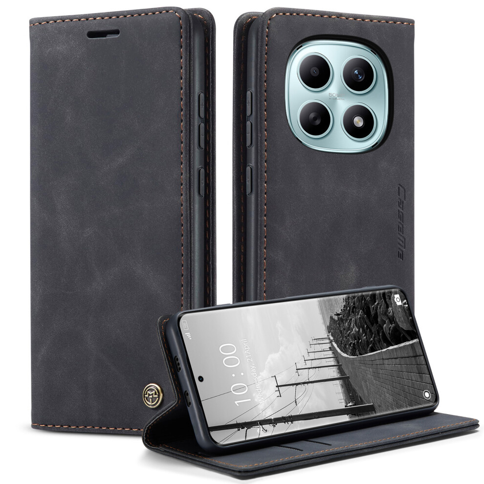 (Black) For Xiaomi Redmi Note 15 5G (Global) / Xiaomi Poco M8 5G / Xiaomi Redmi Note 15 4G (Global) Wallet Case 013 Series Pu L Black 6914293363053