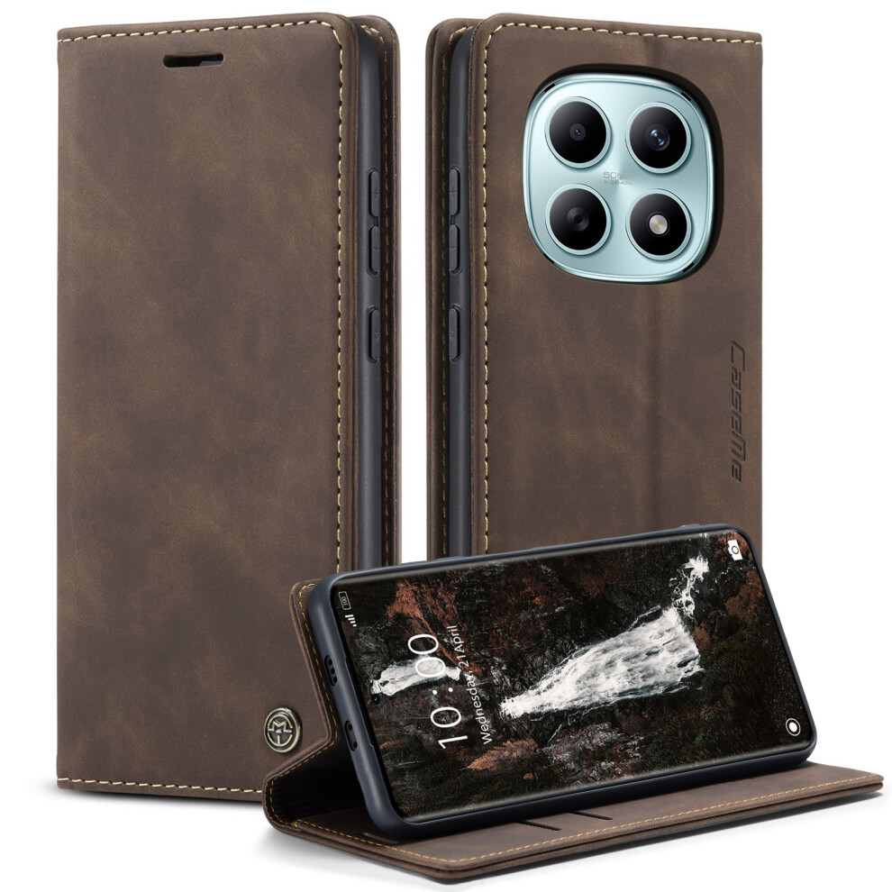 (Coffee) For Xiaomi Redmi Note 15 5G (Global) / Xiaomi Poco M8 5G / Xiaomi Redmi Note 15 4G (Global) Wallet Case 013 Series Pu L Brown 6914294521414