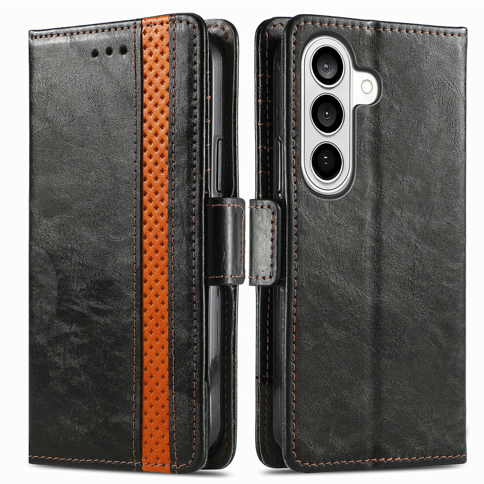 (Black) For Samsung Galaxy A57 5G Phone Cases Pu Leather Cover Stand With Rfid Blocking Wallet Black 6914298702536