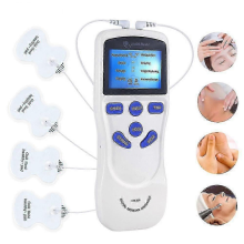 Stimolatore muscolare elettrico TENS EMS per schiena, terapia del dolore, con 4 elettrodi, dispositivo per massaggio e r