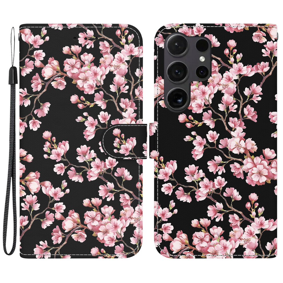 (Plum Blossom) For Samsung Galaxy S26 Ultra Wallet Phone Case Anti-Drop Pattern Printing Leather Flip Cover With Strap Purple 6914297951065