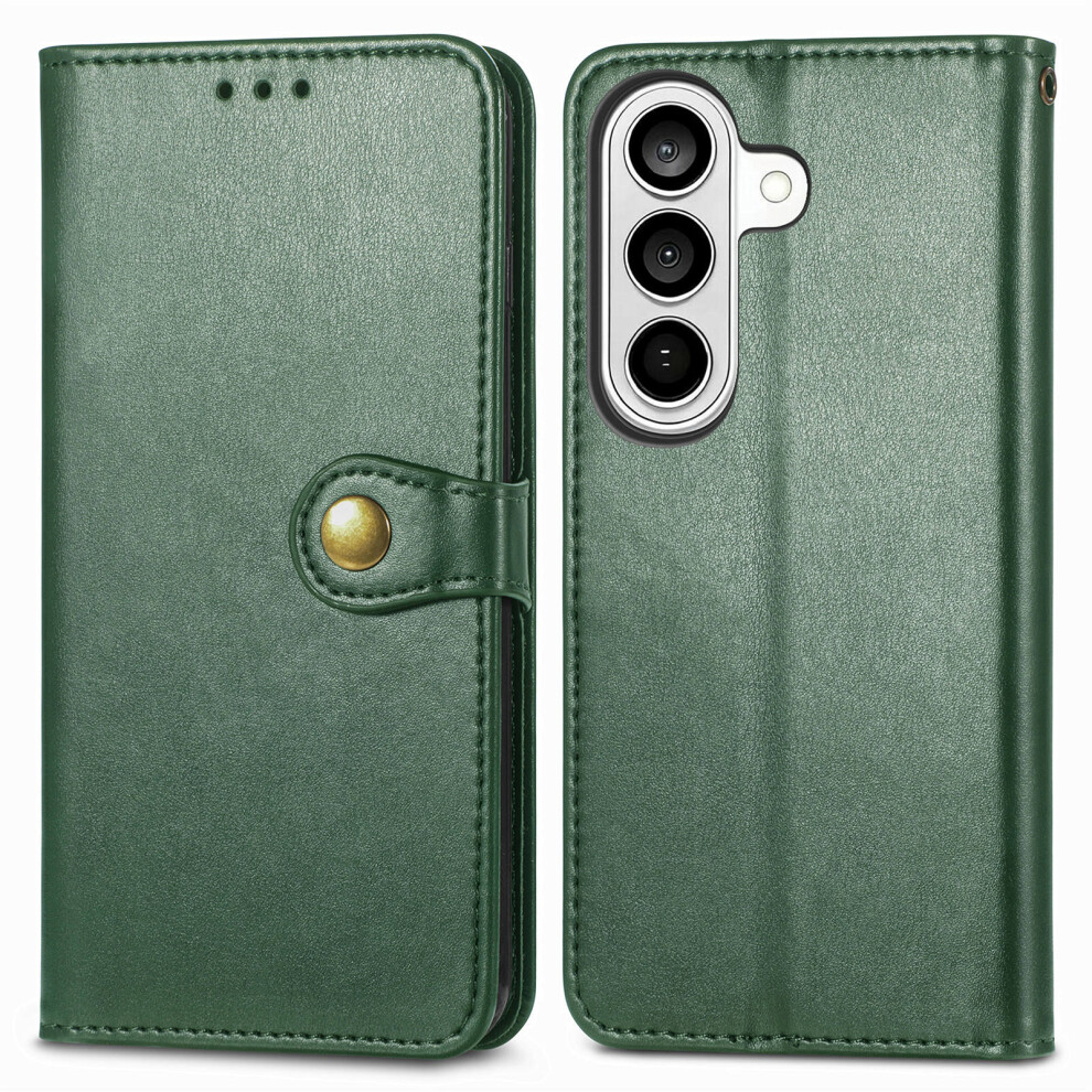 (Green) For Samsung Galaxy A37 5G Case Wallet Stand Leather Phone Cover With Wrist Strap Green 6914294781733