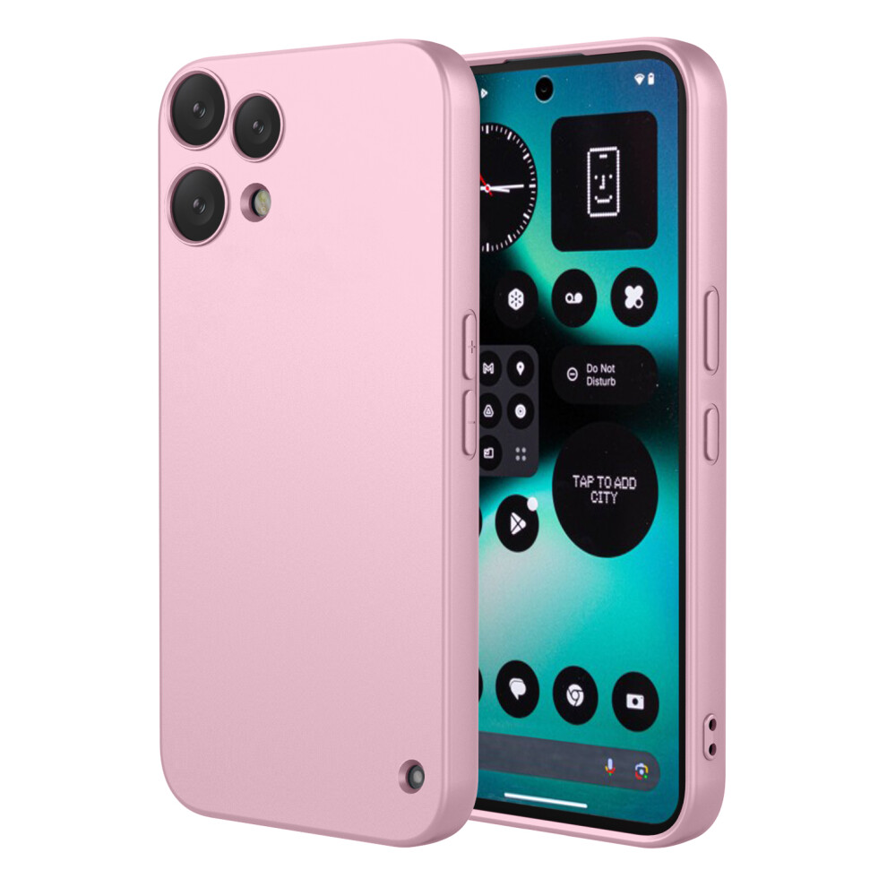 (Pink) For Nothing Phone (3A) Lite 5G Case Liquid Silicone Feel Soft Tpu Protective Phone Cover Pink 6914299897880