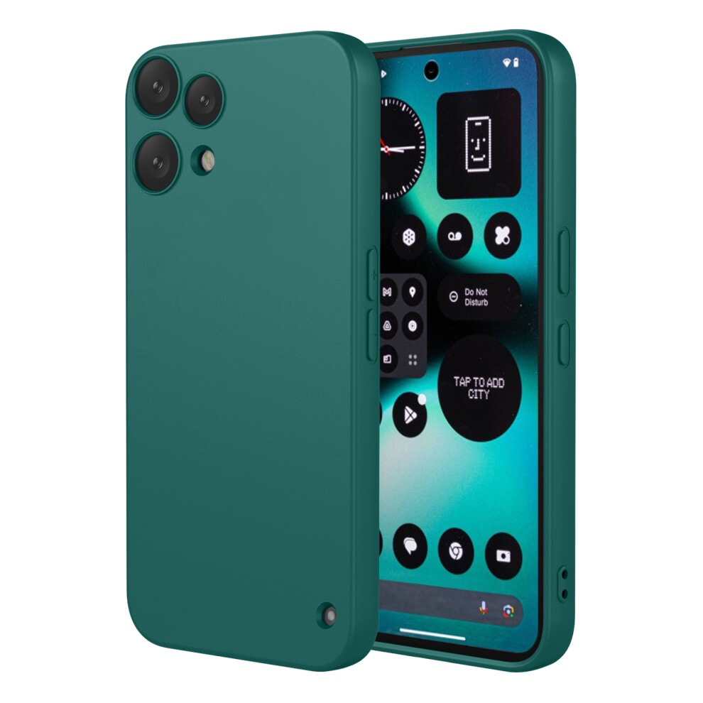 (Blackish ) For Nothing Phone (3A) Lite 5G Case Liquid Silicone Feel Soft Tpu Protective Phone Cover Green 6914293391681