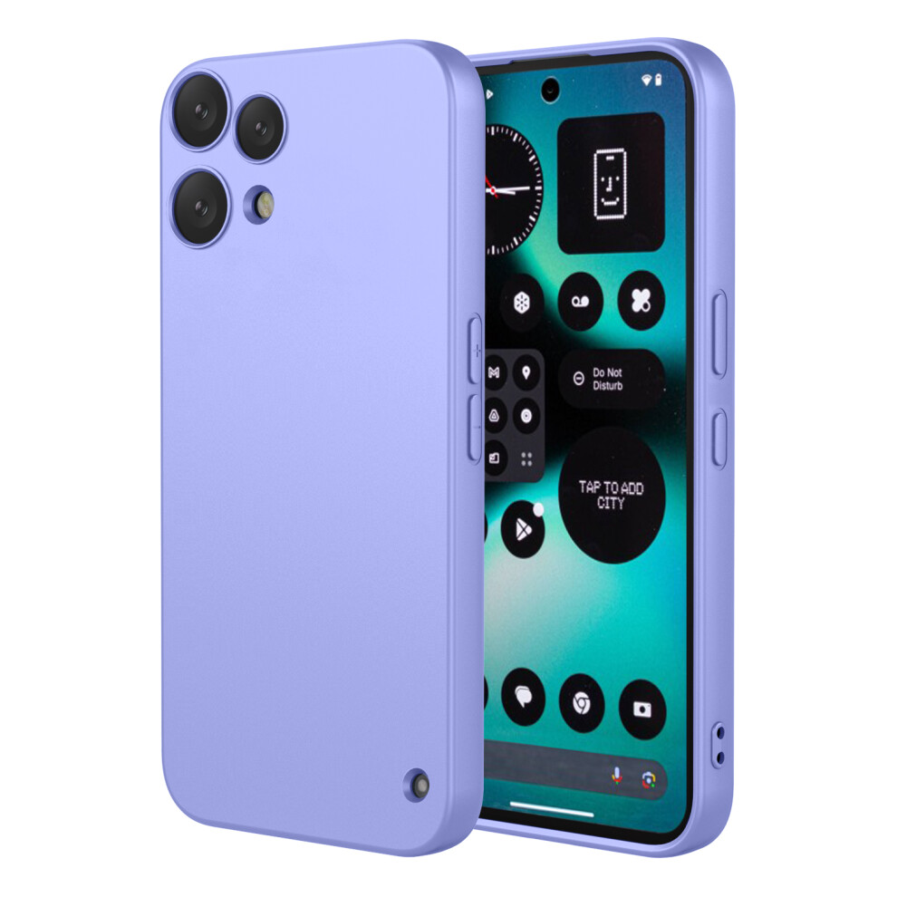 (Purple) For Nothing Phone (3A) Lite 5G Case Liquid Silicone Feel Soft Tpu Protective Phone Cover Purple 6914290857654