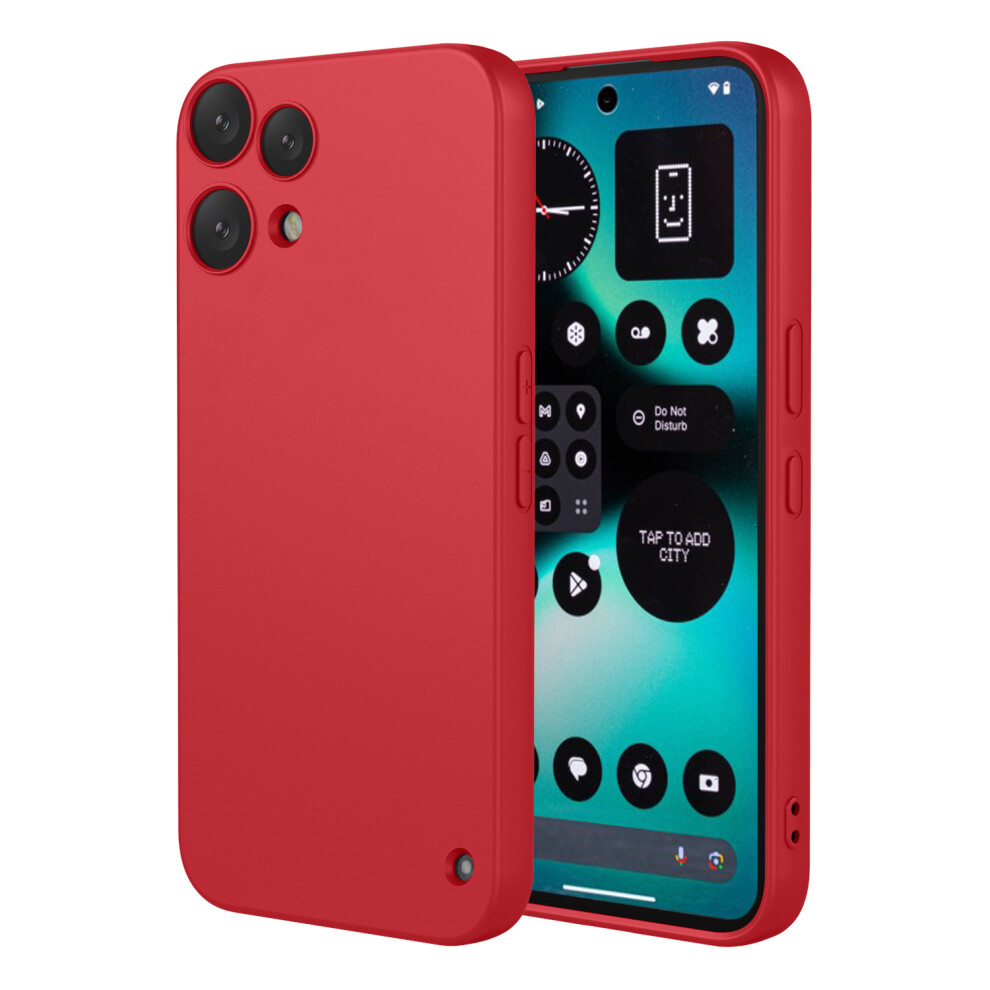 (Red) For Nothing Phone (3A) Lite 5G Case Liquid Silicone Feel Soft Tpu Protective Phone Cover Red 6914290077960