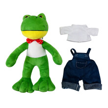 Mooie groene kikkerknuffel 20 cm knuffelbare metgezel met