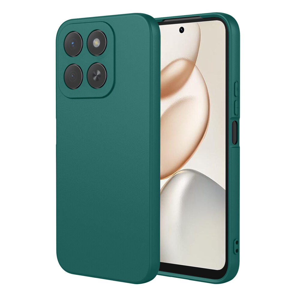 (Blackish ) For Honor 400 Smart 5G / X7d 4G Case Liquid Silicone Feel Soft Tpu Protective Phone Cover Green 6914290861651