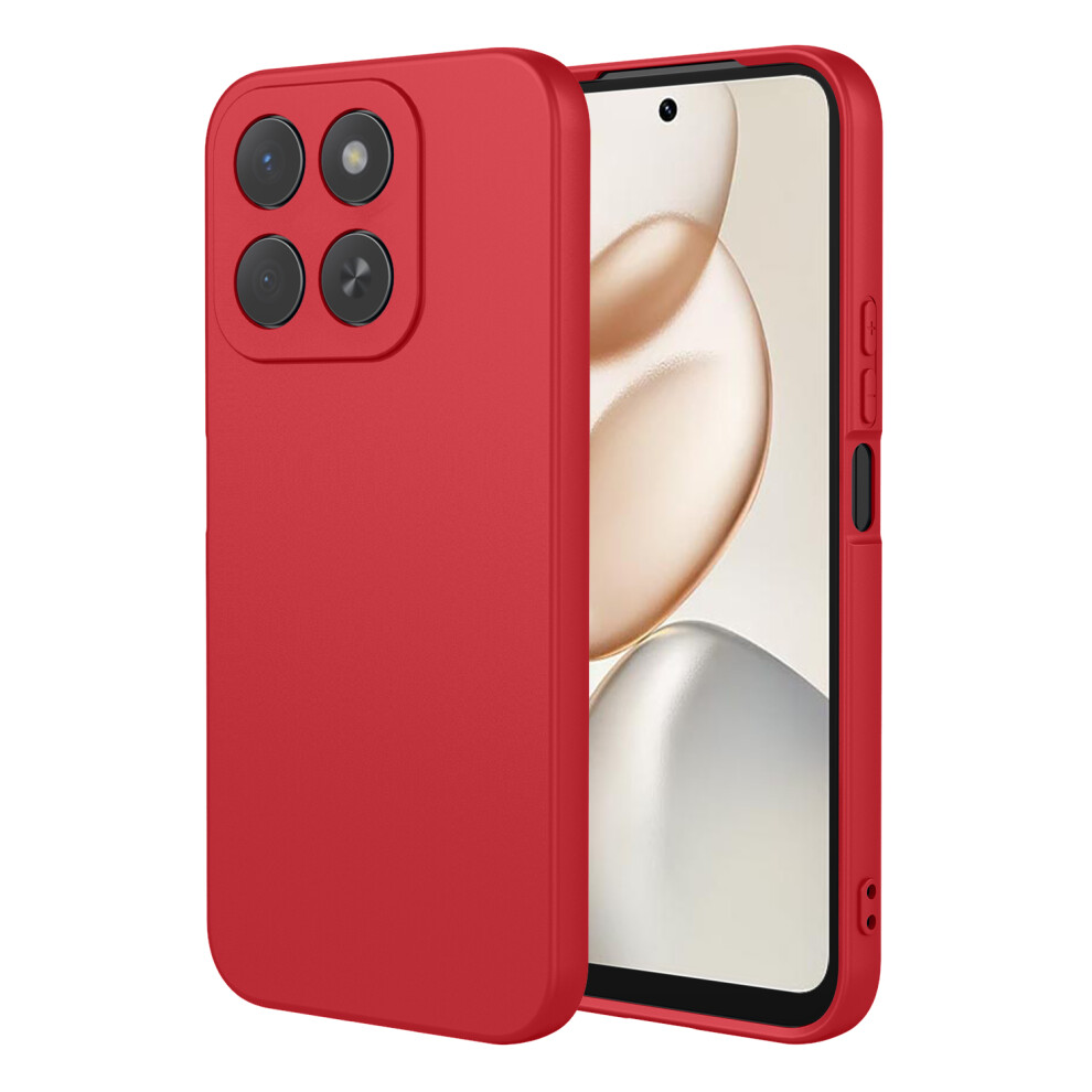 (Red) For Honor 400 Smart 5G / X7d 4G Case Liquid Silicone Feel Soft Tpu Protective Phone Cover Red 6914294404199