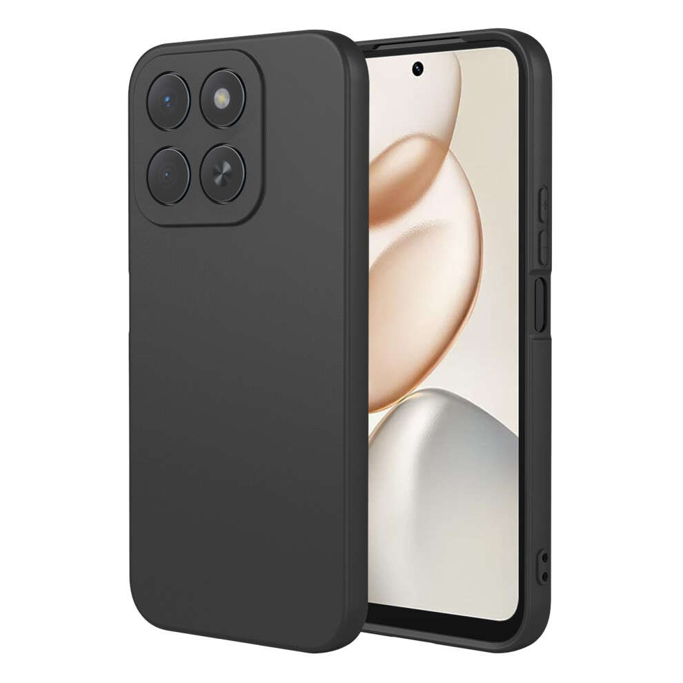 (Black) For Honor 400 Smart 5G / X7d 4G Case Liquid Silicone Feel Soft Tpu Protective Phone Cover Black 6914292397813