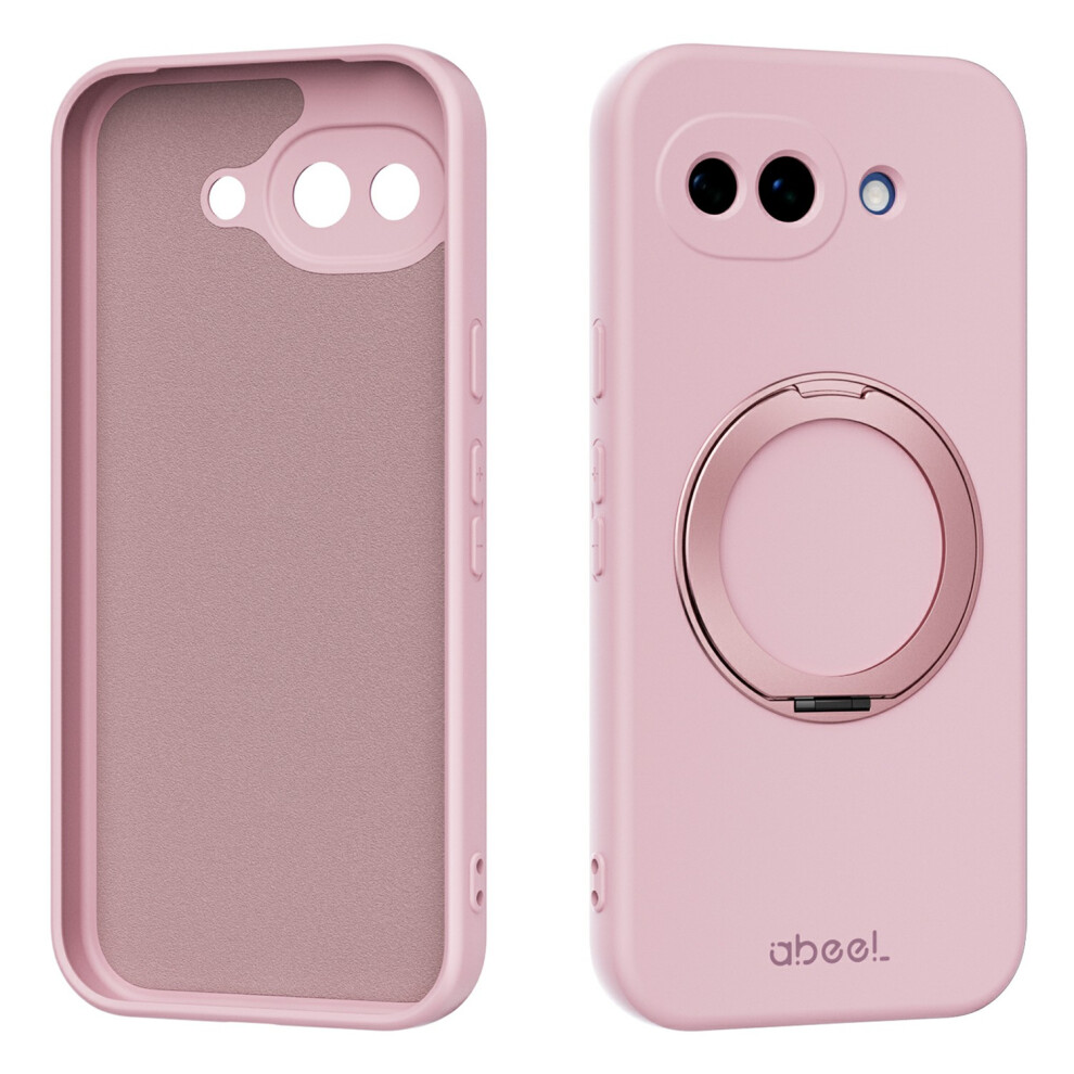 (Pink) For Google Pixel 10A Magnetic Case Kickstand Skin Touch Liquid Silicone Phone Cover Pink 6914298799598