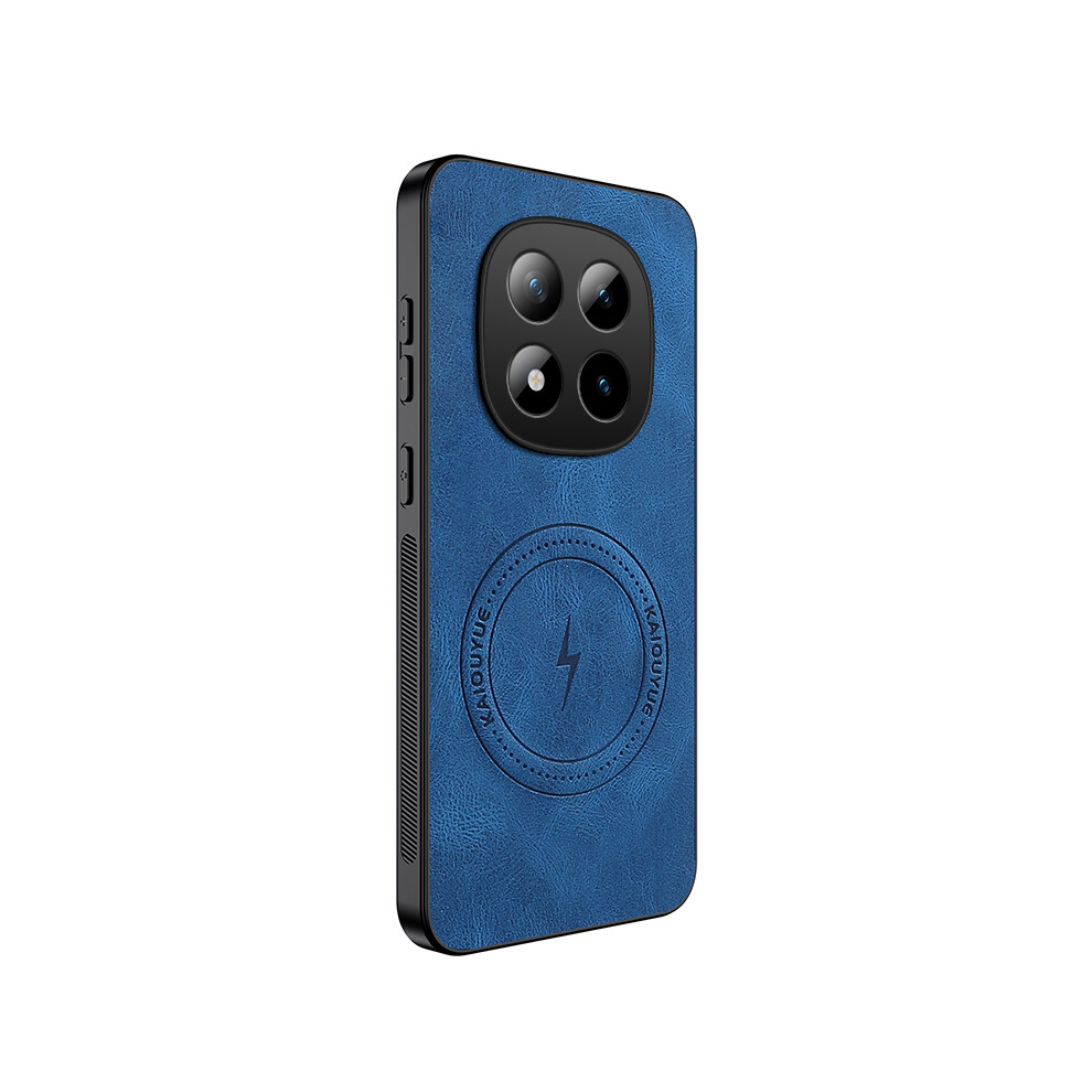 (Blue) Wanlonfeng For Xiaomi Redmi Note 15 4G (Global) Magnetic Case Sd1 Series Nappa Texture Pc Tpu Phone Cover Blue 6914296837650