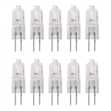 Pakke med 10 G4 halogenpærer 10 W varm hvit lys til dekorativ og funksjonell belysning hjemme