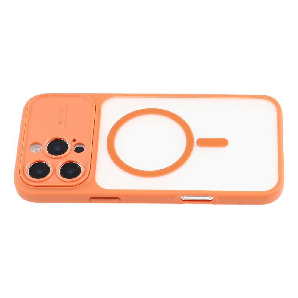 (Orange) For Iphone 16 Pro Case With Detachable Camera Cover Skin Touch Tpu Pc Phone Cover Compatible With Magsafe Orange 6914294729414