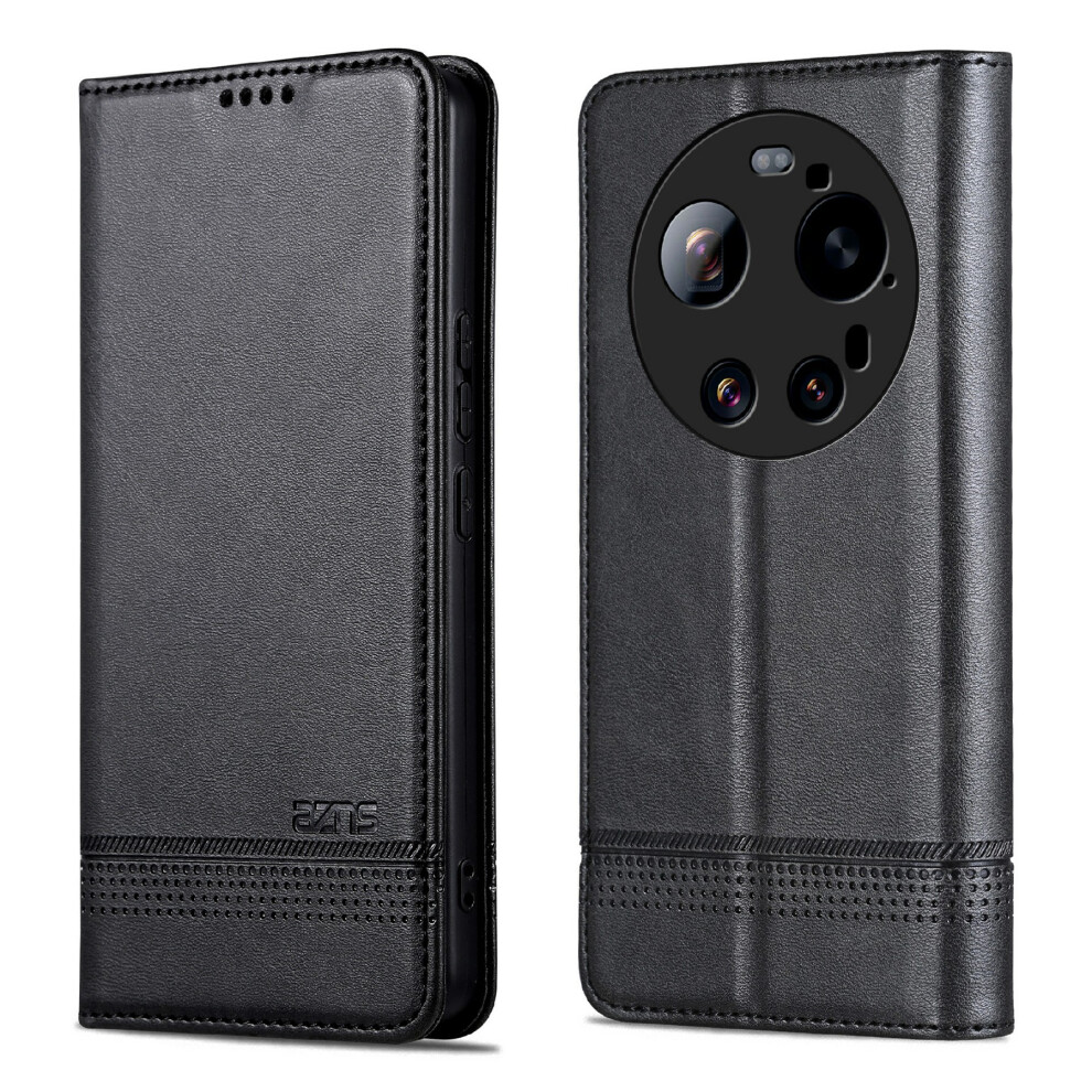 (Black) For Xiaomi 17 Ultra 5G Case Cowhide Texture Pu Leather Wallet Phone Cover Black 6914291514570