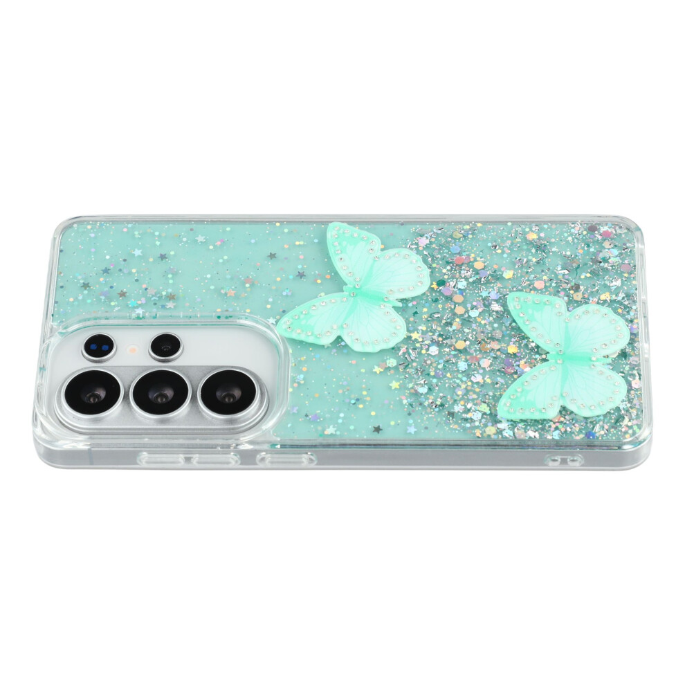 (Green) For Samsung Galaxy S26 Ultra Case Epoxy Pvc Butterfly Tpu Aesthetics Phone Cover Green 6914291694036