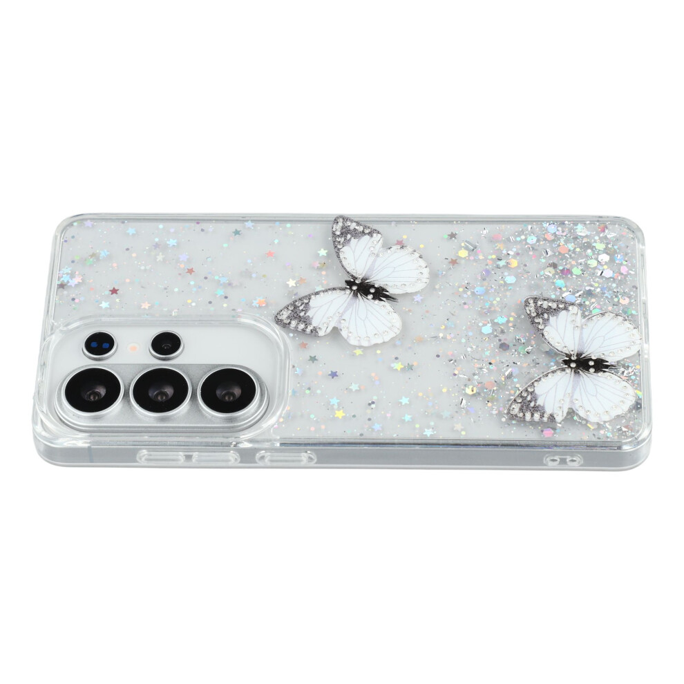 (White) For Samsung Galaxy S26 Ultra Case Epoxy Pvc Butterfly Tpu Aesthetics Phone Cover White 6914296040678