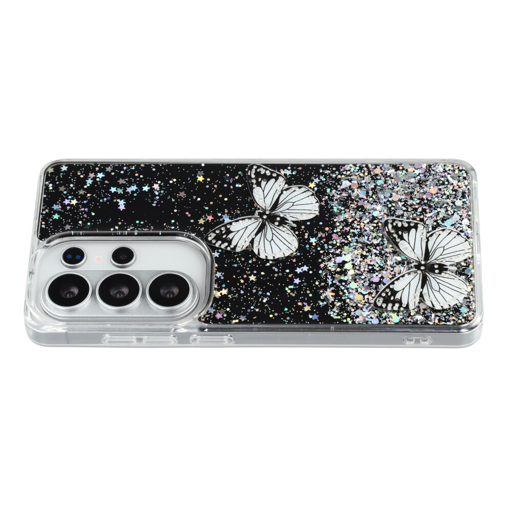 (Black) For Samsung Galaxy S26 Ultra Case Epoxy Pvc Butterfly Tpu Aesthetics Phone Cover Black 6914290522644