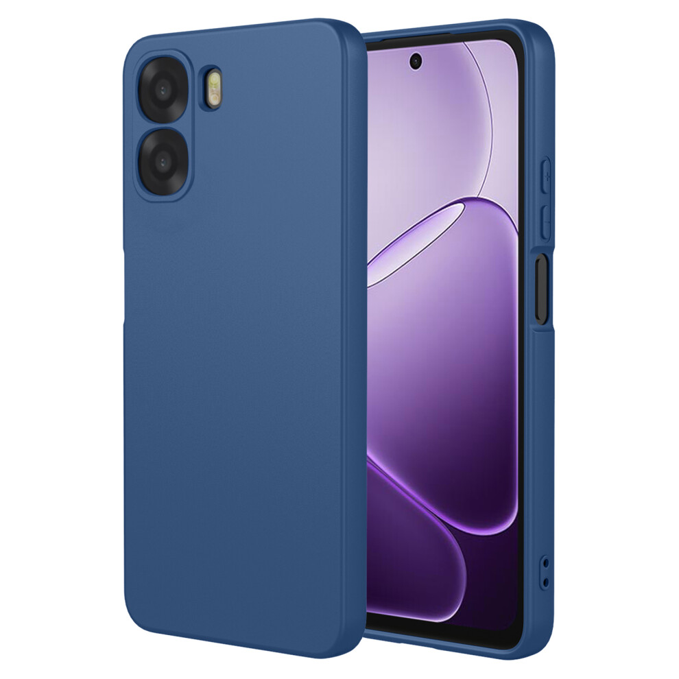 (Blue) Phone Case For Oppo A6x 5G / A6x 4G Liquid Silicone Feel Soft Tpu Protective Phone Cover Blue 6914290660940