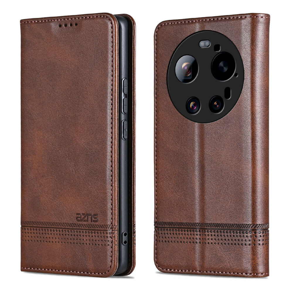 (Coffee) For Xiaomi 17 Ultra 5G Case Cowhide Texture Pu Leather Wallet Phone Cover Brown 6914292807251