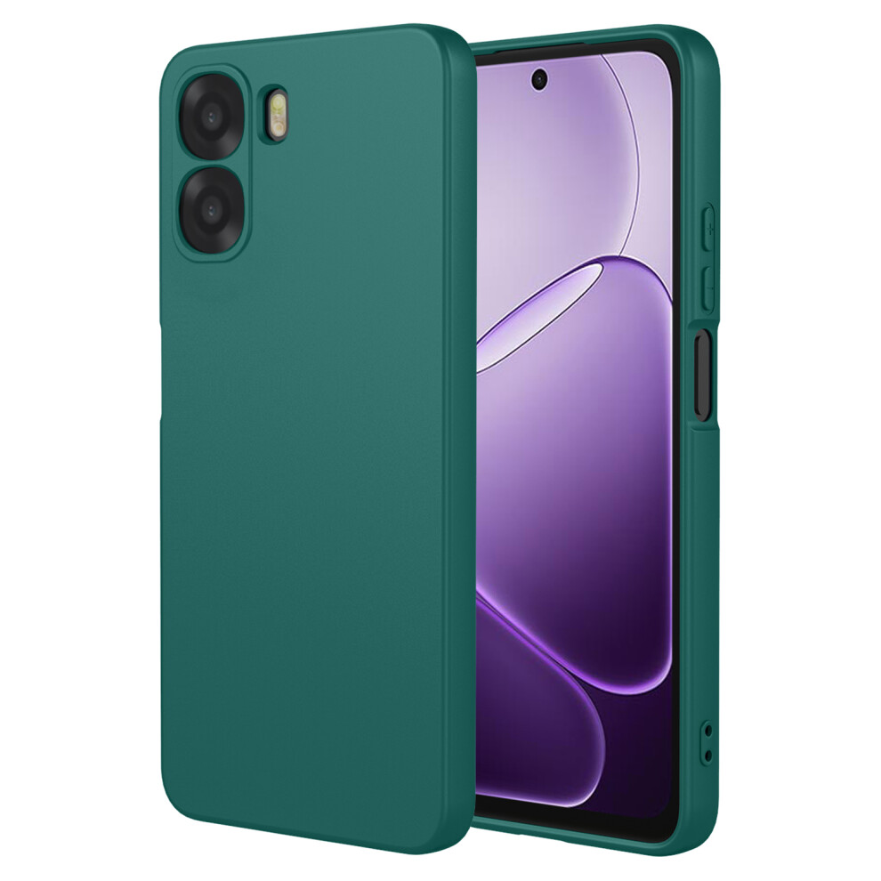 (Blackish ) Phone Case For Oppo A6x 5G / A6x 4G Liquid Silicone Feel Soft Tpu Protective Phone Cover Green 6914296232196