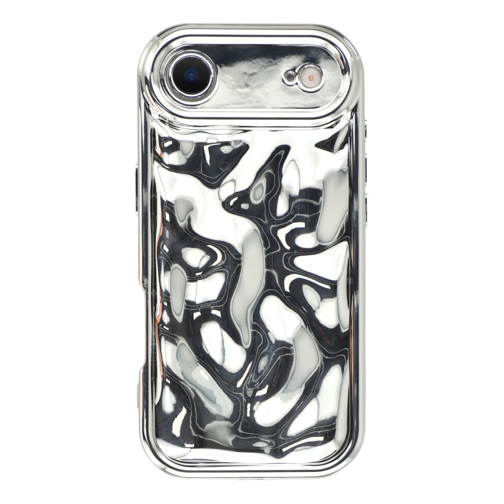 (Silver) For Iphone Air Case Electroplated Tpu Shell Meteorite Texture Phone Cover Silver 6914294121133
