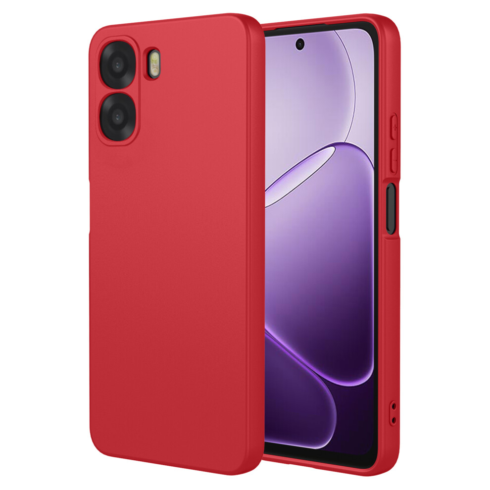 (Red) Phone Case For Oppo A6x 5G / A6x 4G Liquid Silicone Feel Soft Tpu Protective Phone Cover Red 6914291620714