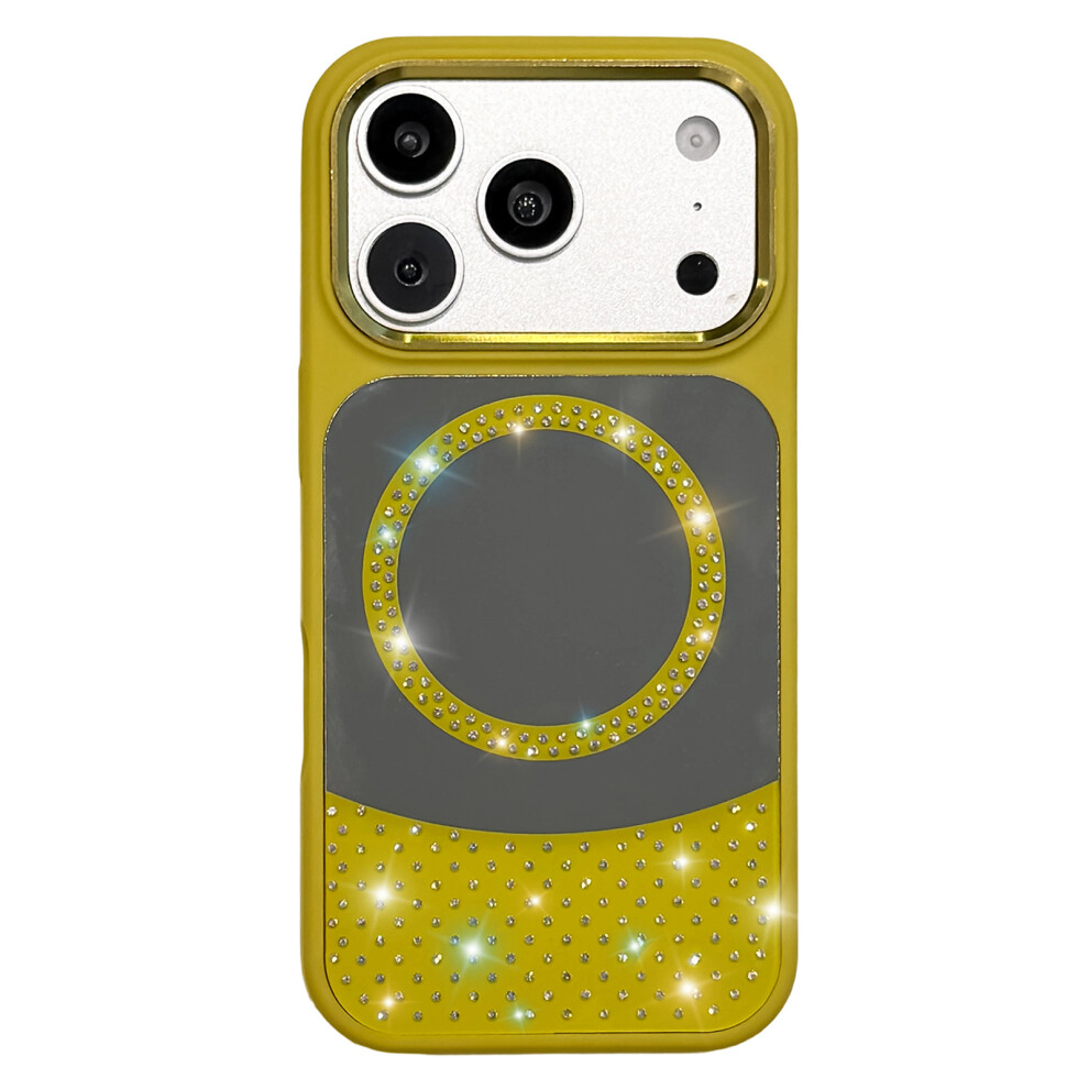 (Yellowgreen) For Iphone 17 Pro Max Magnetic Case Mirror Surface Tpu + Pc Shockproof Phone Cover Compatible With Magsafe 6914294994492