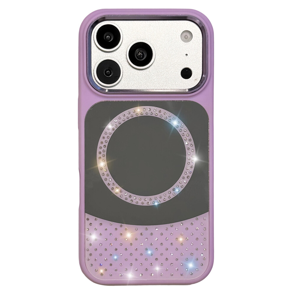 (Purple) For Iphone 17 Pro Magnetic Case Mirror Surface Tpu + Pc Shockproof Phone Cover Compatible With Magsafe Purple 6914293635884