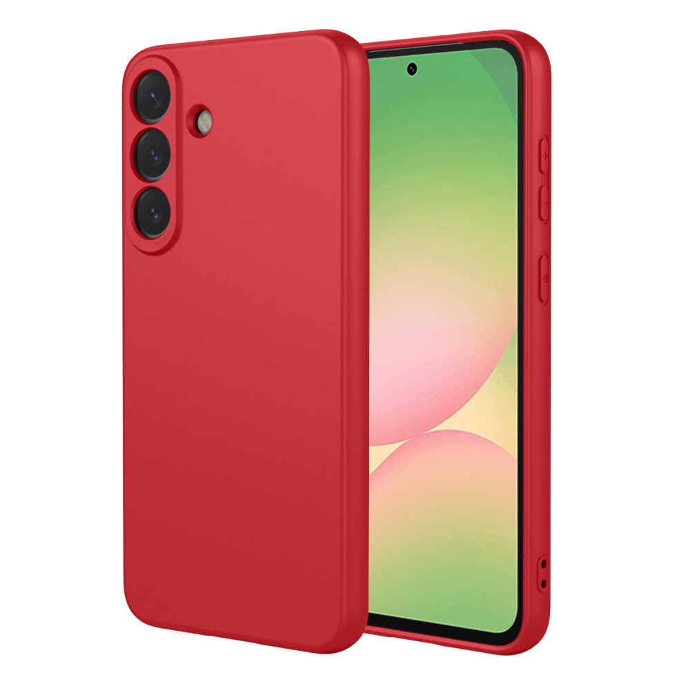 (Red) For Samsung Galaxy A57 5G Case Liquid Silicone Feel Soft Tpu Protective Phone Cover Red 6914298092194