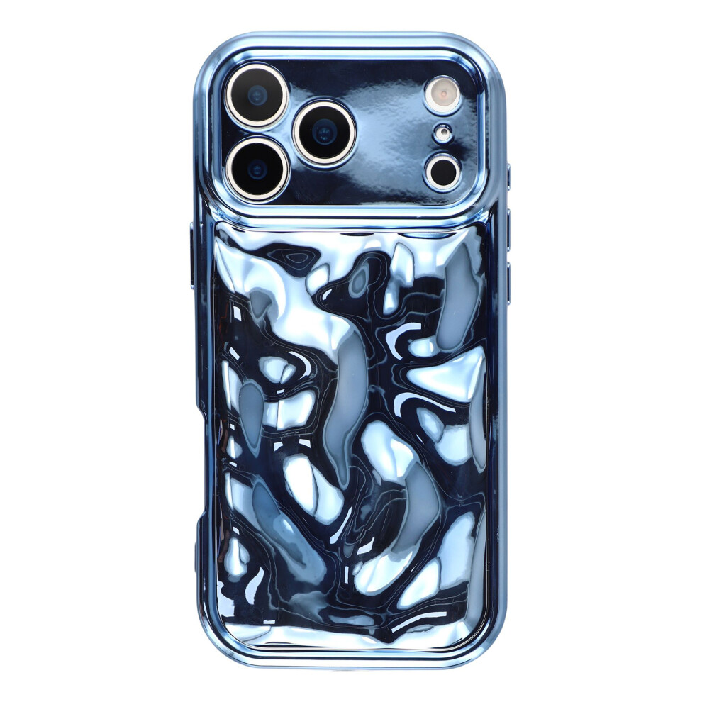 (Blue) For Iphone 17 Pro Case Electroplated Tpu Shell Meteorite Texture Phone Cover Blue 6914294555464