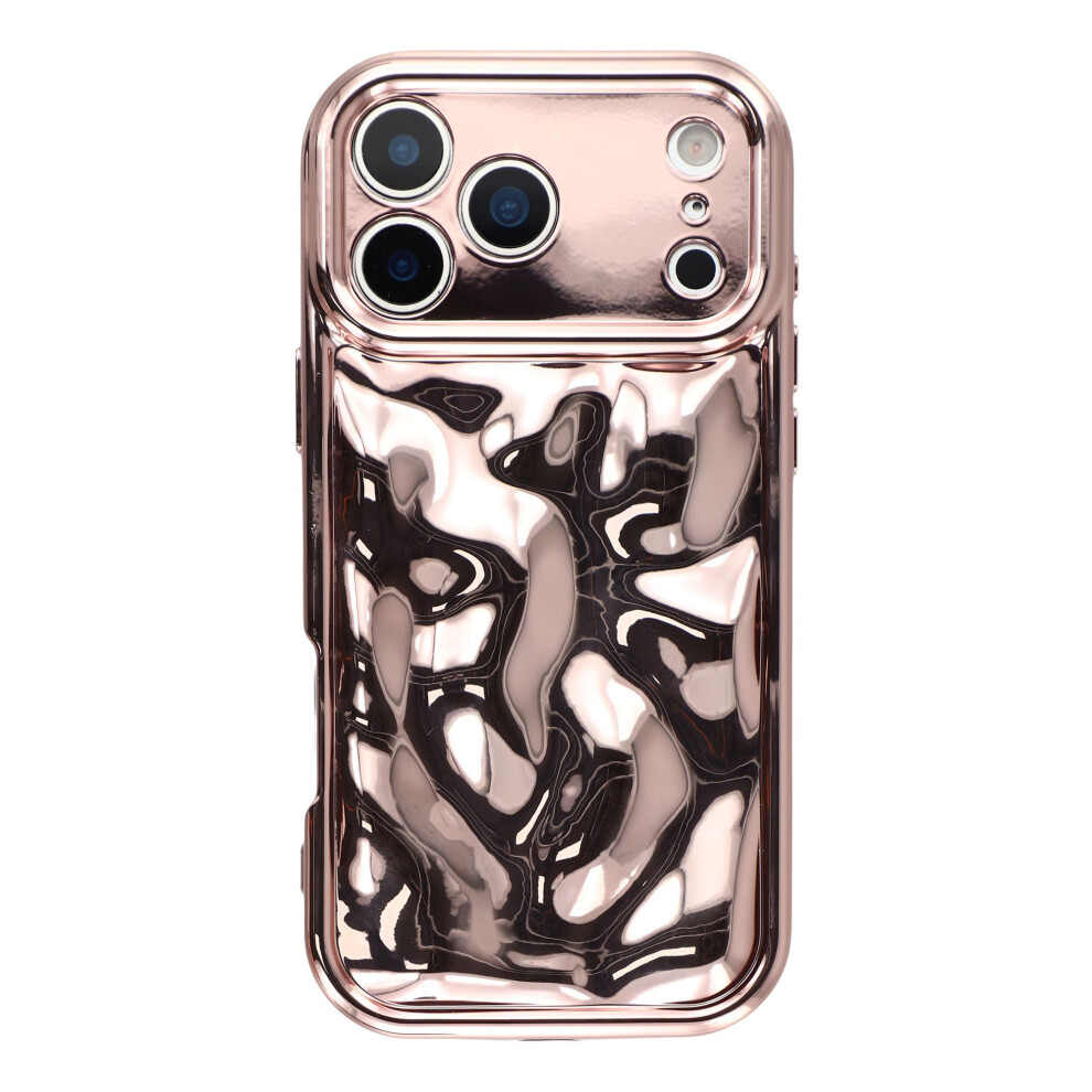 (Pink) For Iphone 17 Pro Case Electroplated Tpu Shell Meteorite Texture Phone Cover Pink 6914295438629
