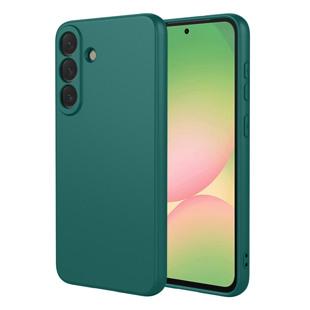 (Blackish ) For Samsung Galaxy A57 5G Case Liquid Silicone Feel Soft Tpu Protective Phone Cover Green 6914292884917