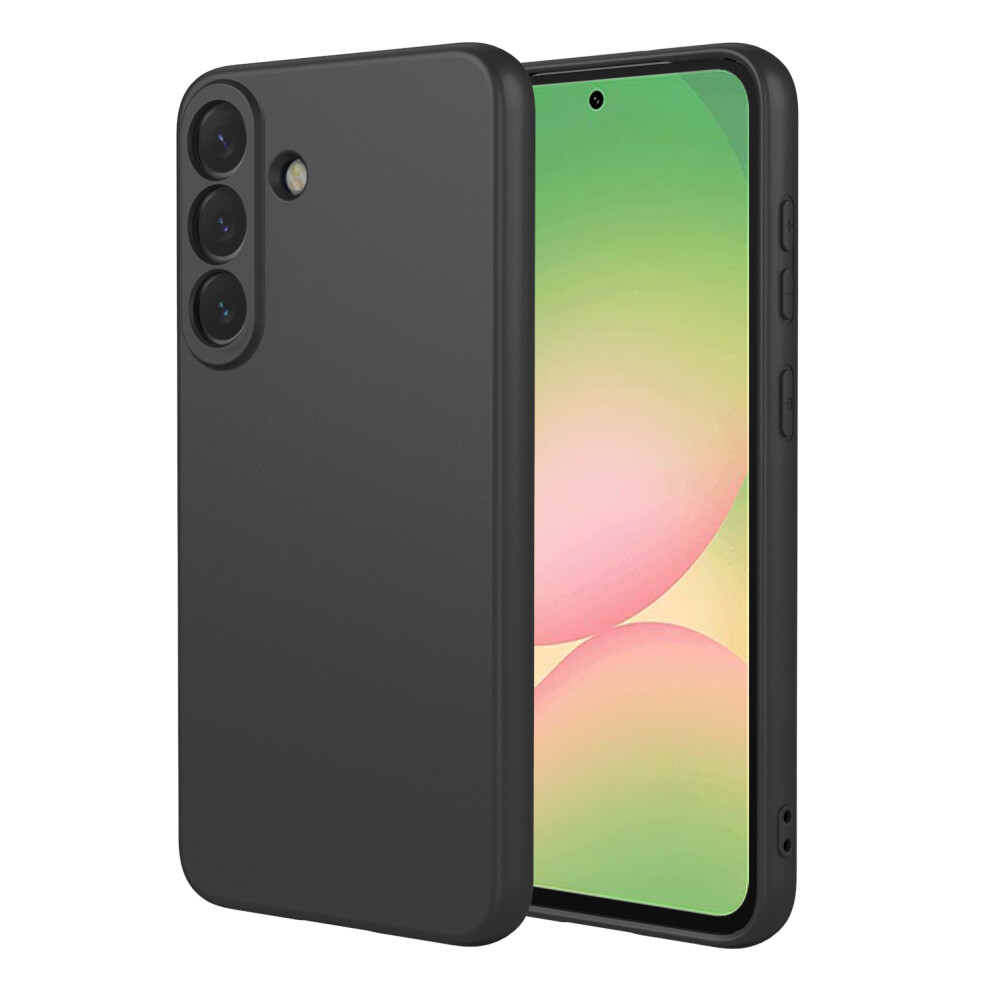 (Black) For Samsung Galaxy A57 5G Case Liquid Silicone Feel Soft Tpu Protective Phone Cover Black 6914291248703