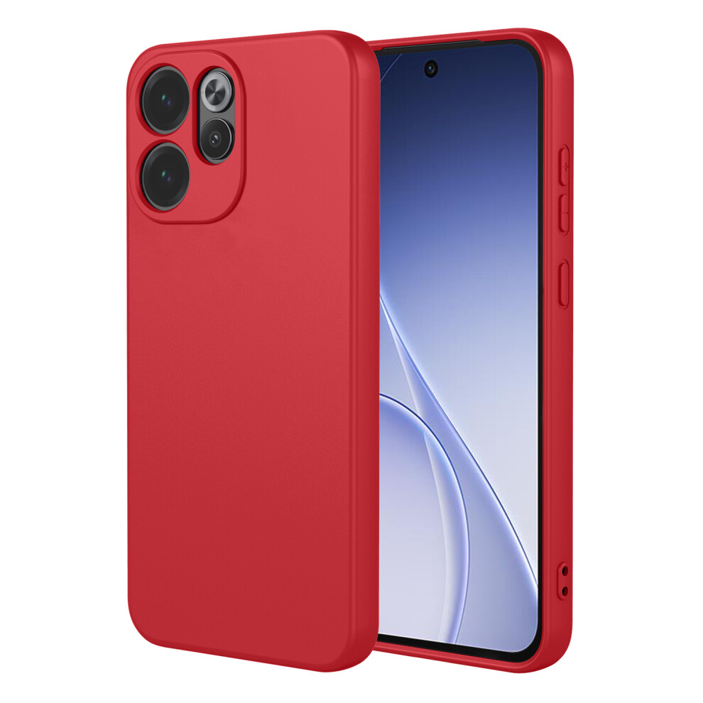 (Red) For Oppo Reno15 F 5G Case Liquid Silicone Feel Soft Tpu Protective Phone Cover Red 6914290464456