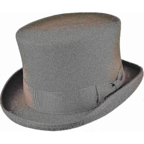 (S, Brown) Hand Made Wool Top Hat Satin Lined Small To Xxl-