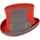 (L, Red) Hand Made Wool Top Hat Satin Lined Small To Xxl- 1