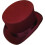 (M, Moroon) Hand Made Wool Top Hat Satin Lined Small To Xxl- 1