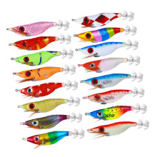 16Pack High Performances Squid Imitations Lures Multicolored