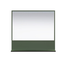 (Wood, Not Specified) Wall mirror with 1 shelf, 80 cm wide - PUREBLISS
