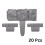 23cm Set of 20 Grey Cobble Stone Effect Garden Edging Border 1