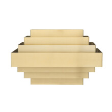 Gold-tone metal wall light, 38cm wide x 24cm high - STATE BUILDING