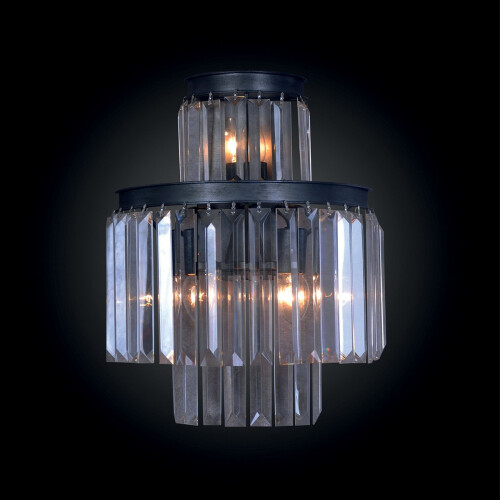 Signature FULGURANT grey metal and glass wall light